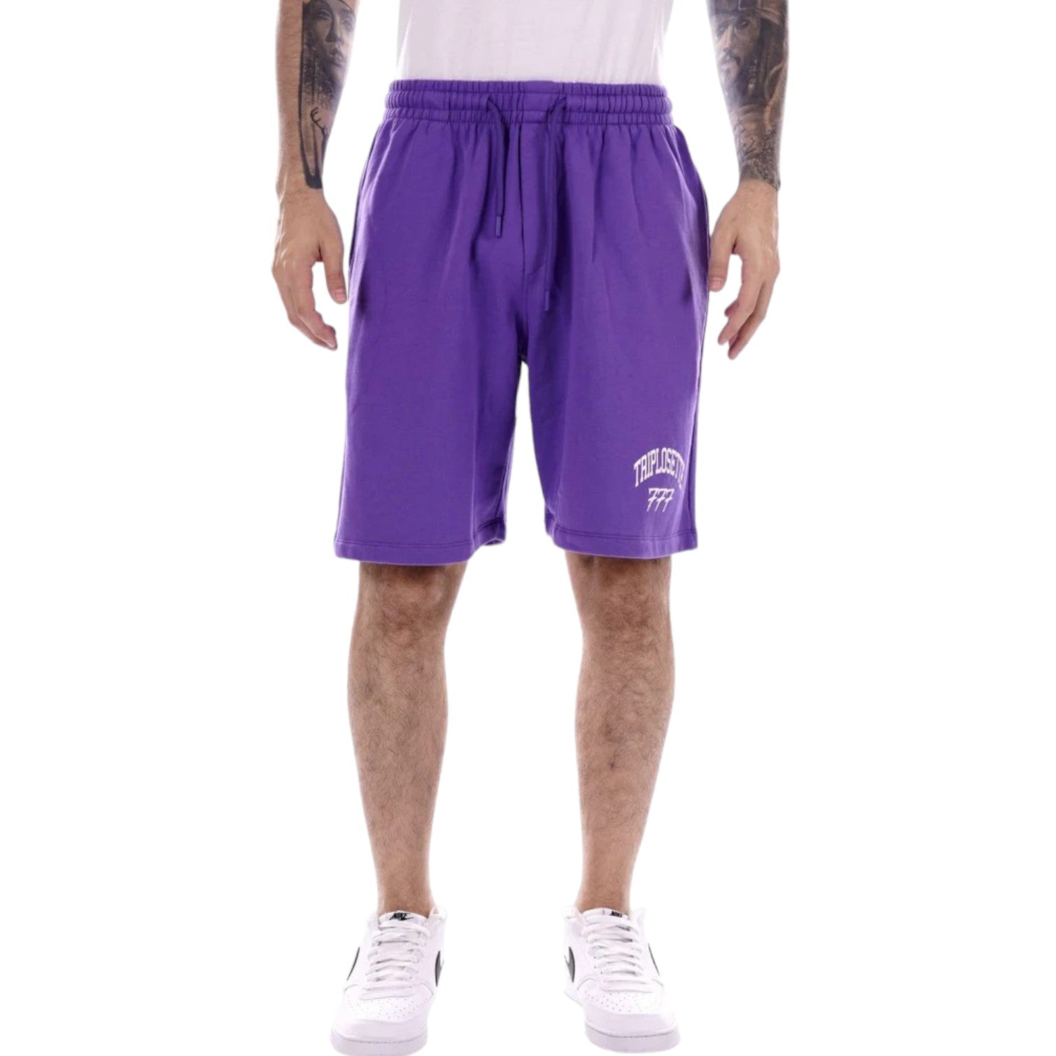 777 Bermuda In Felpa Con Stampa Uomo - Main Image