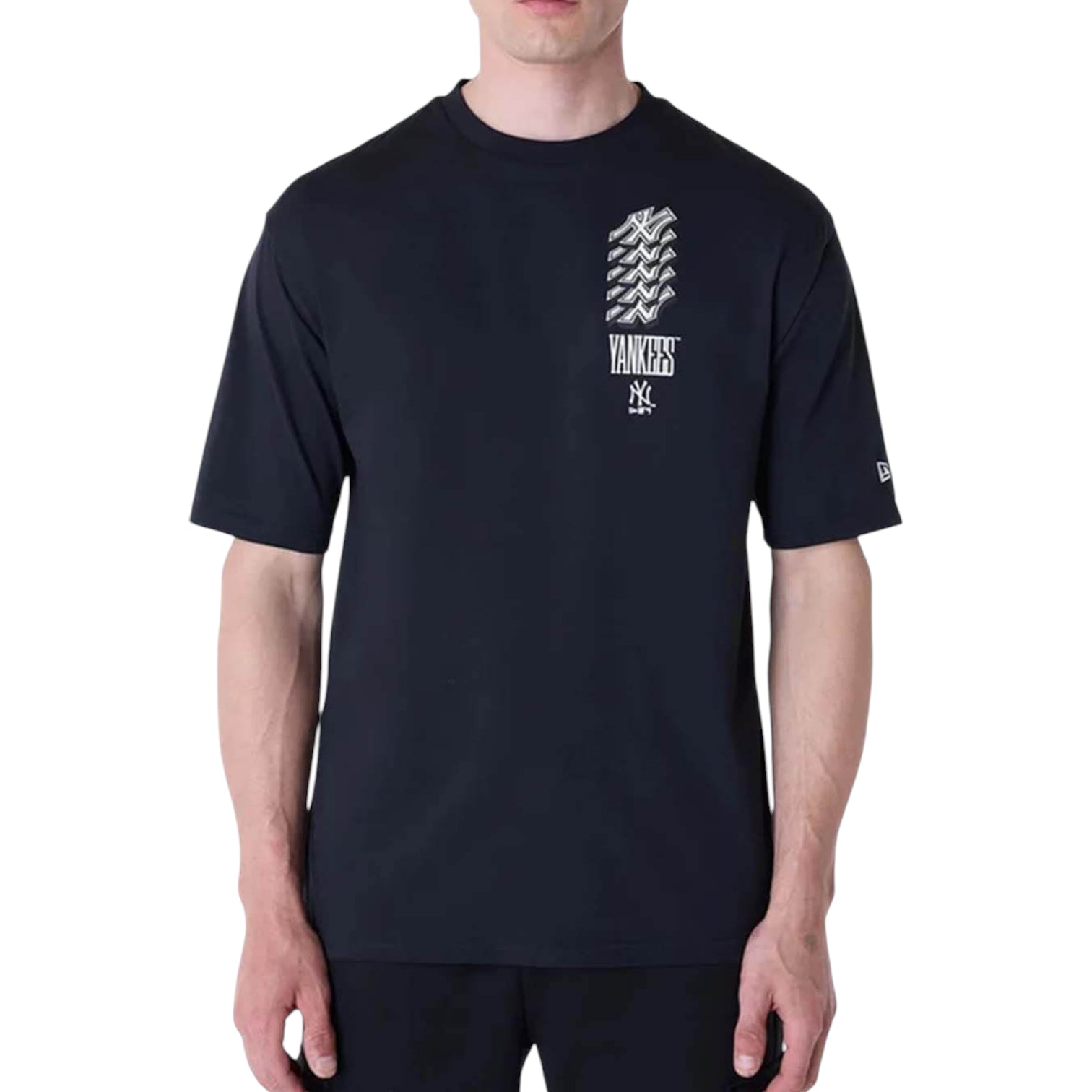 NEW ERA Mlb Wrdmrk Oversized Neyyan Blk T-Shirt Uomo