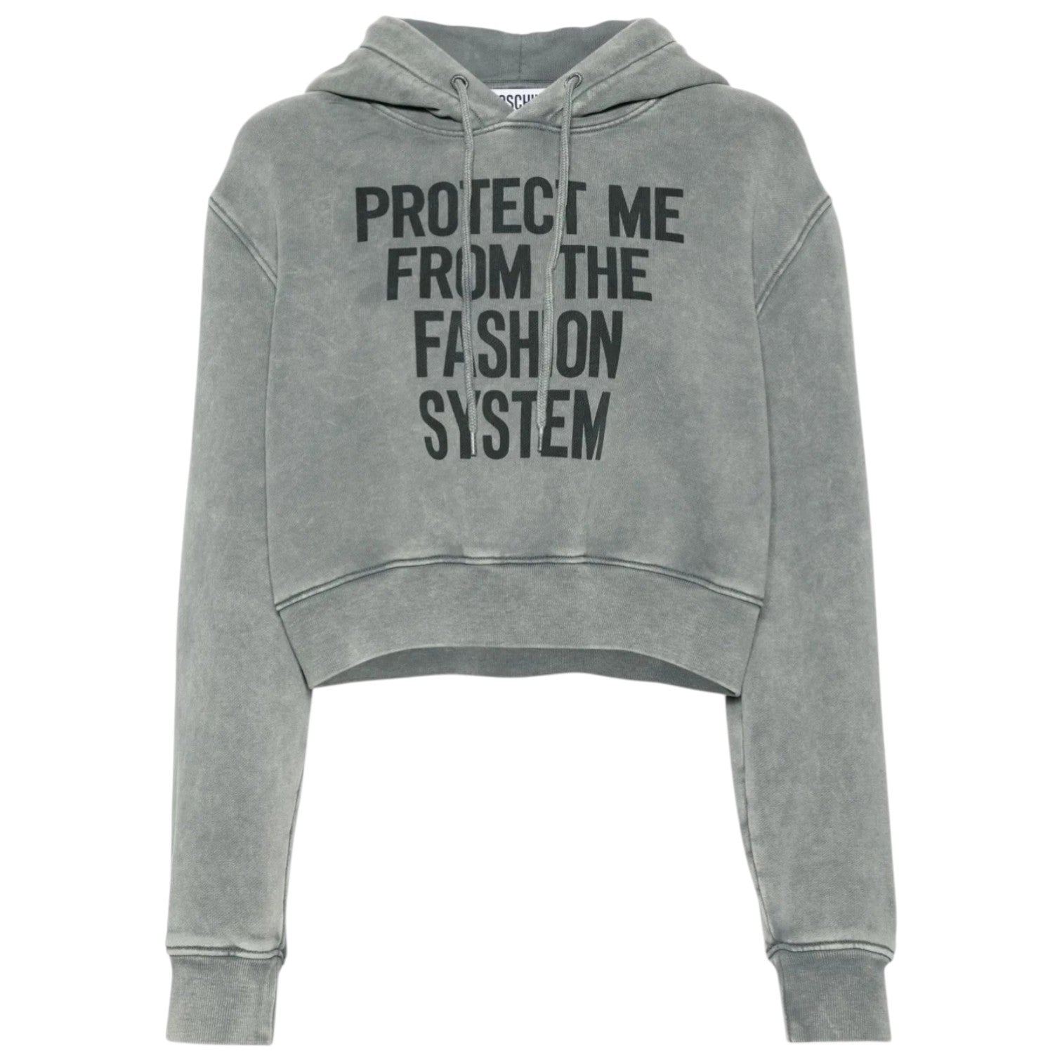 Moschino Couture  Felpa Crop con Cappuccio
