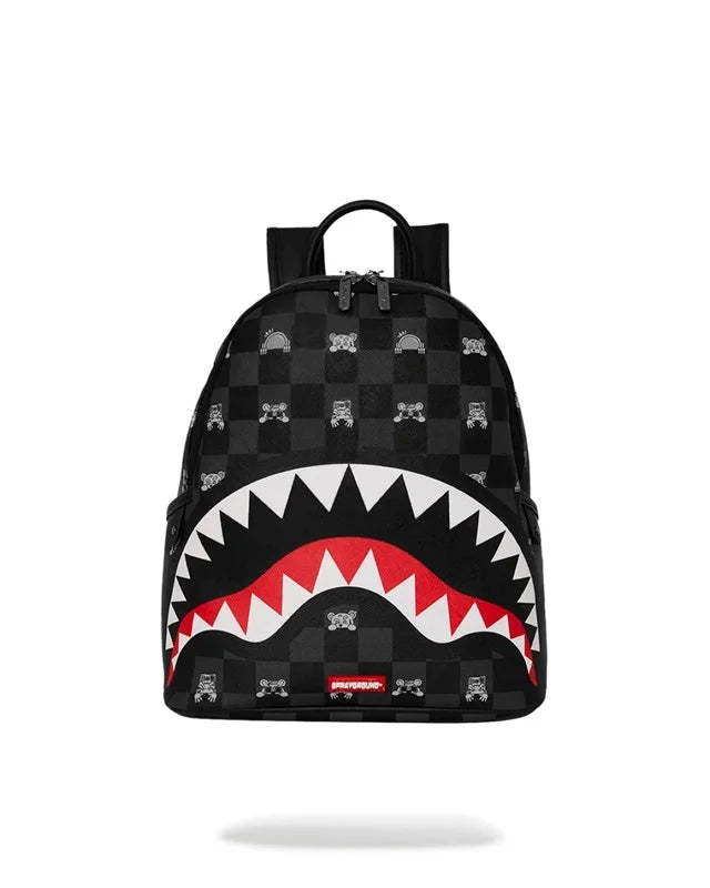 Zaino Sprayground Gray Peeking Character Check Savage Backpack