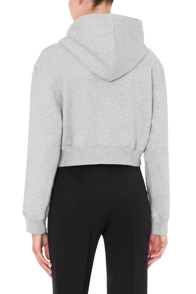 Moschino Couture  Felpa Crop con Cappuccio