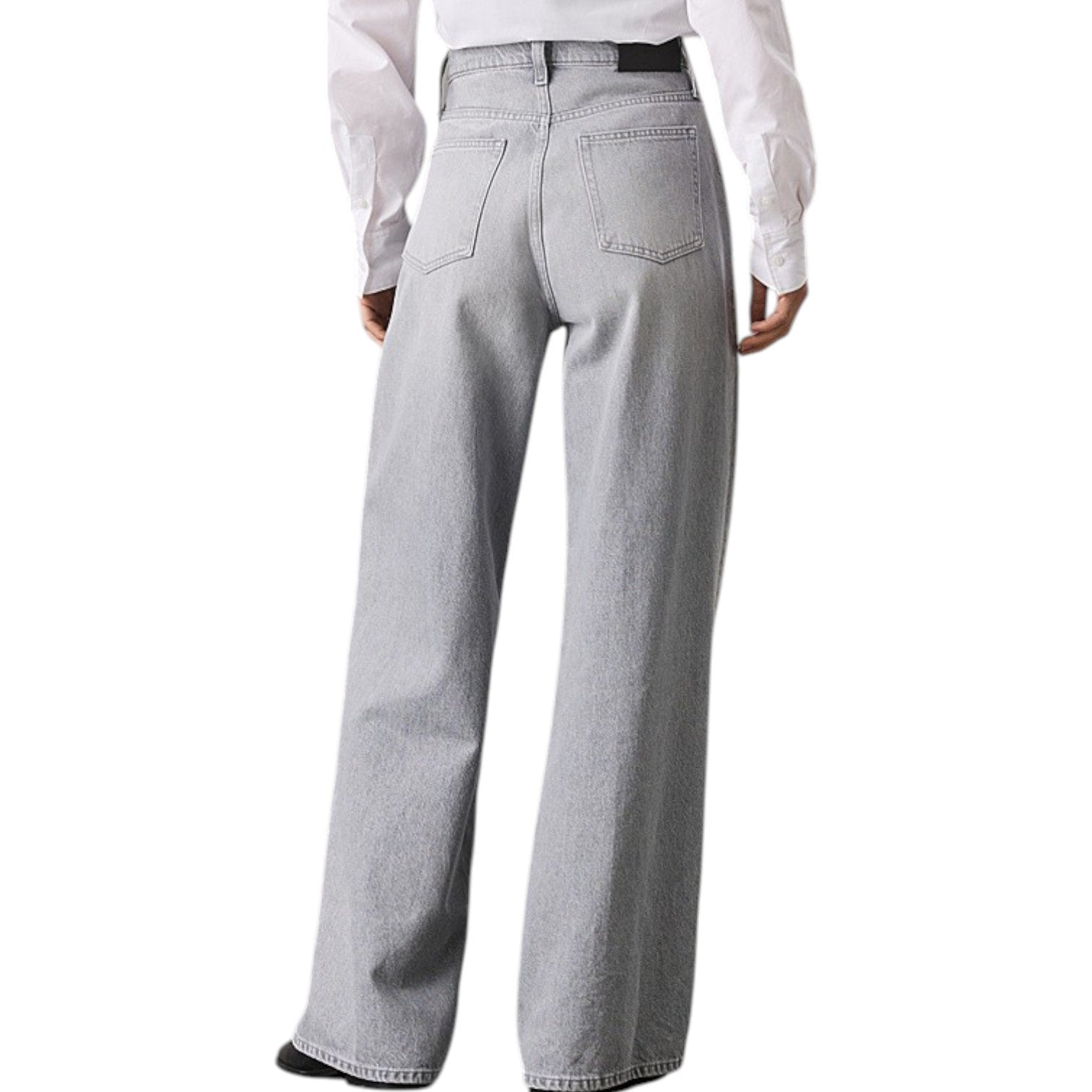 Calvin Klein High Rise Wide Leg Jeans Donna