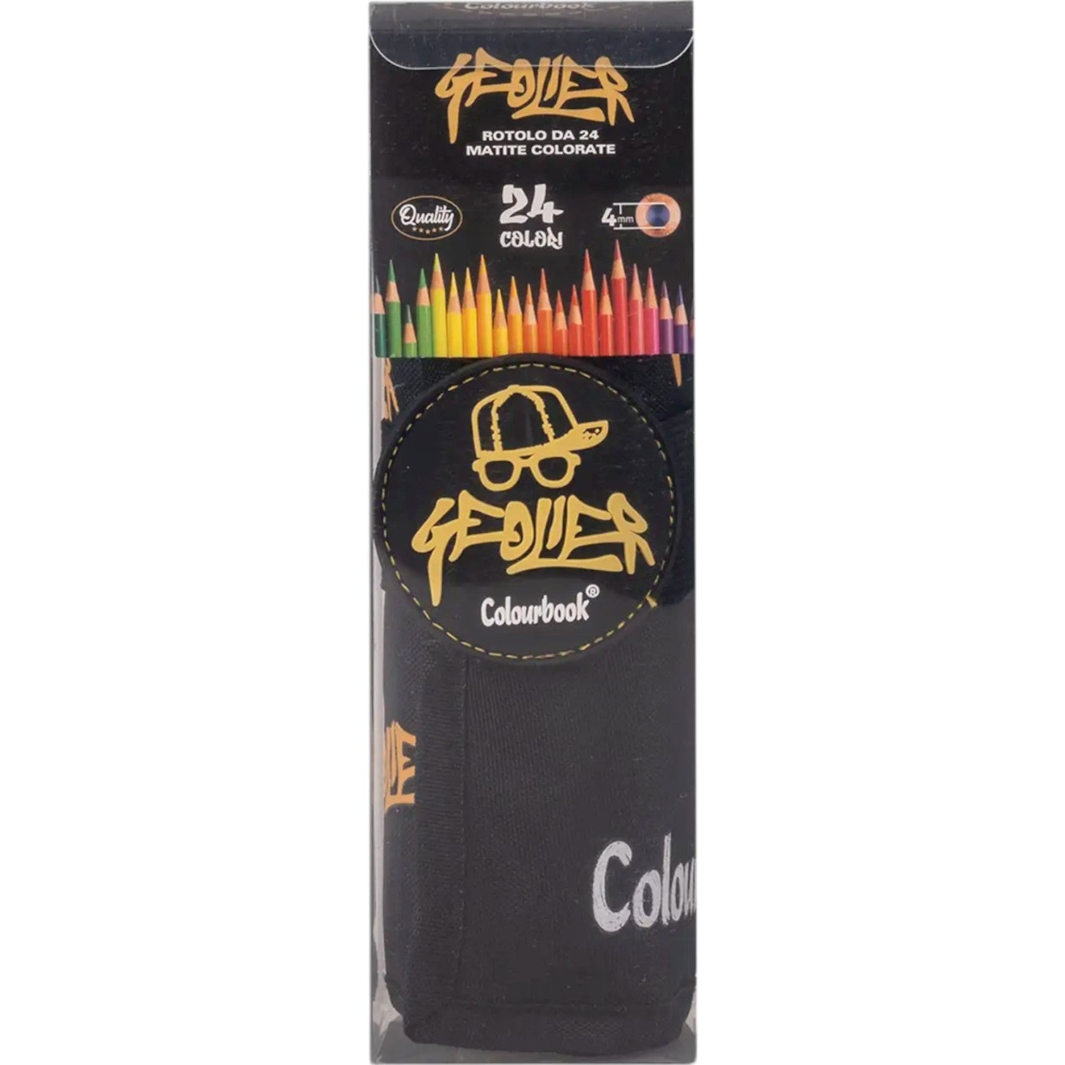 Rotolo portapastelli Geolier x Colourbook Nero