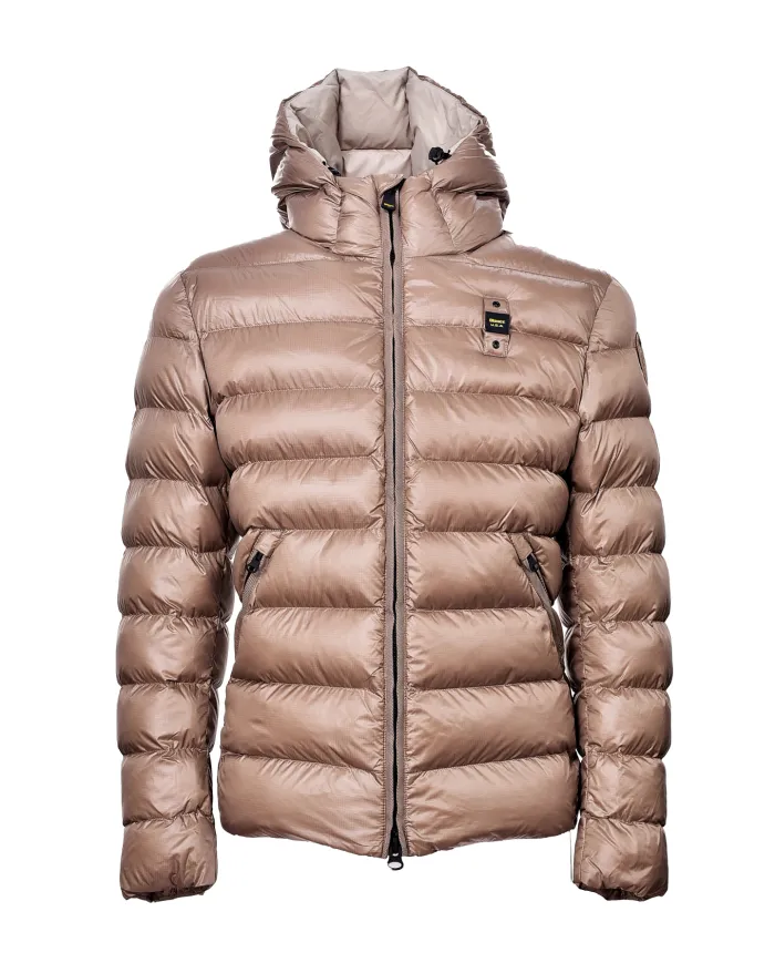 Blauer Giubbetto In Nylon Eco Adams Uomo
