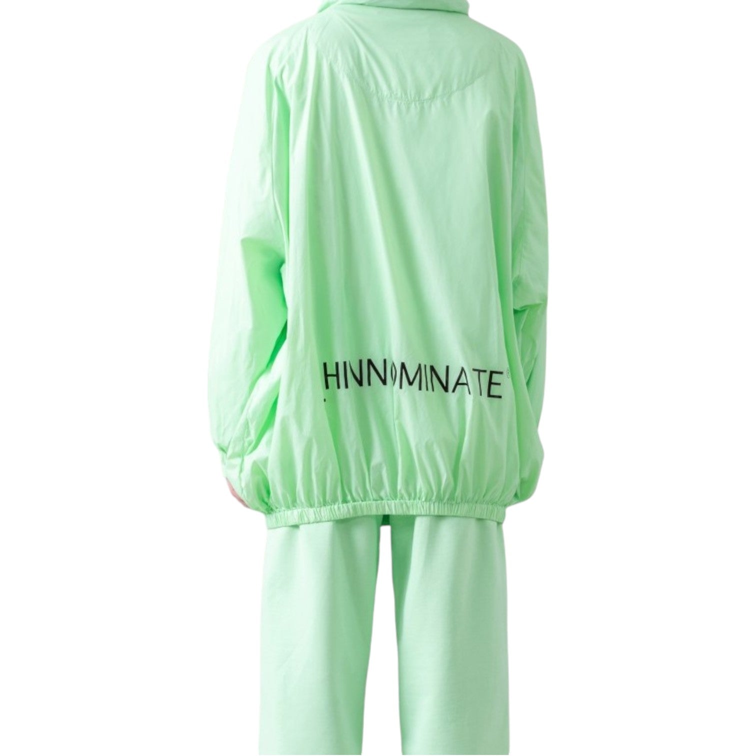HINNOMINATE Giacca a Vento In Nylon All Zip Con Stampa Davanti e Dietro  Donna