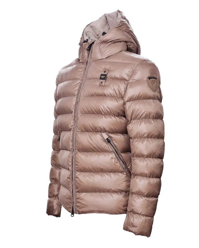 Blauer Giubbetto In Nylon Eco Adams Uomo