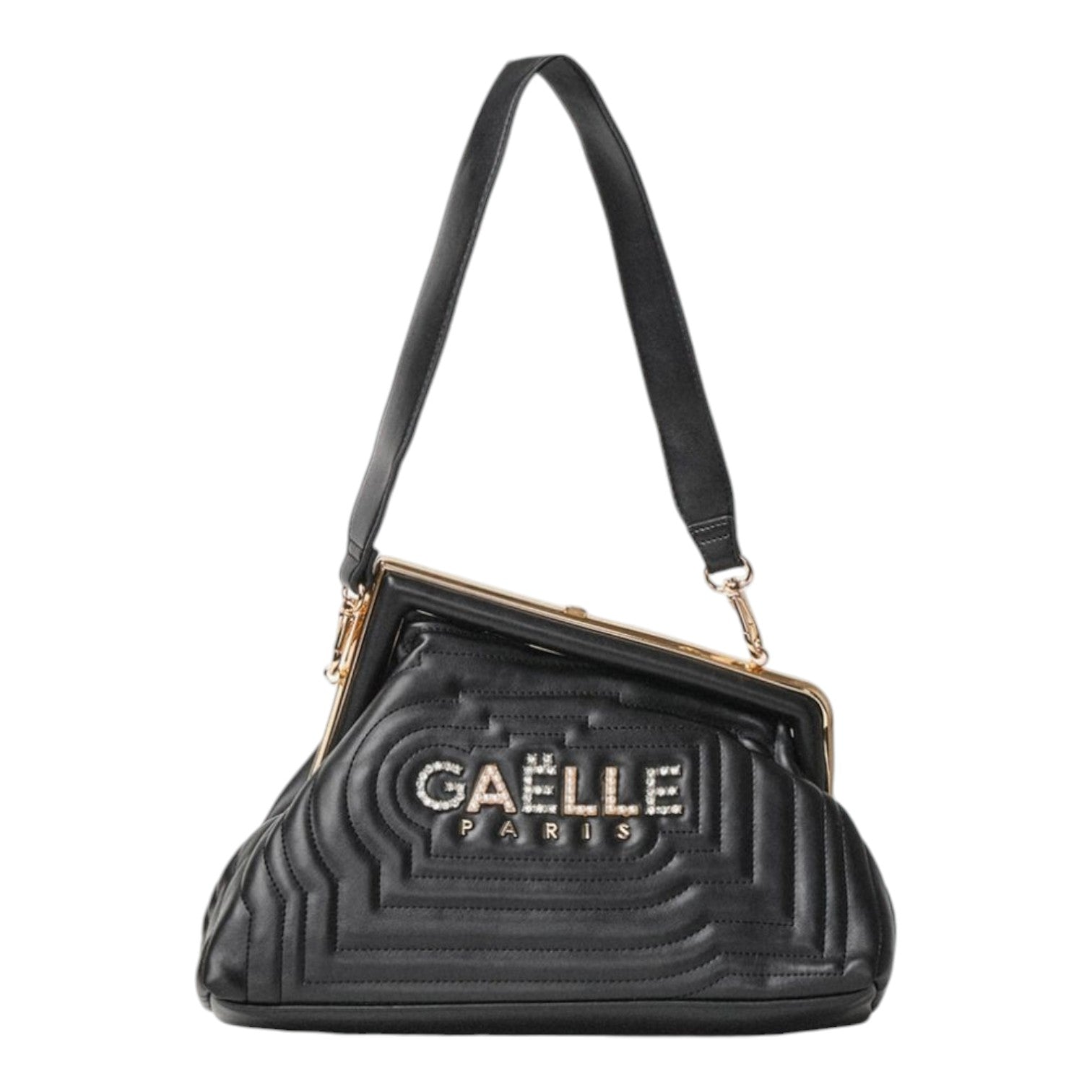 Gaelle Maxi Pochette Matelasse Con Logo Strass Donna