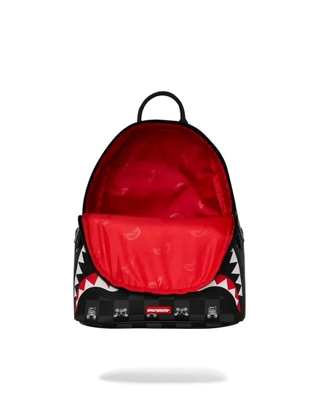 Zaino Sprayground Gray Peeking Character Check Savage Backpack