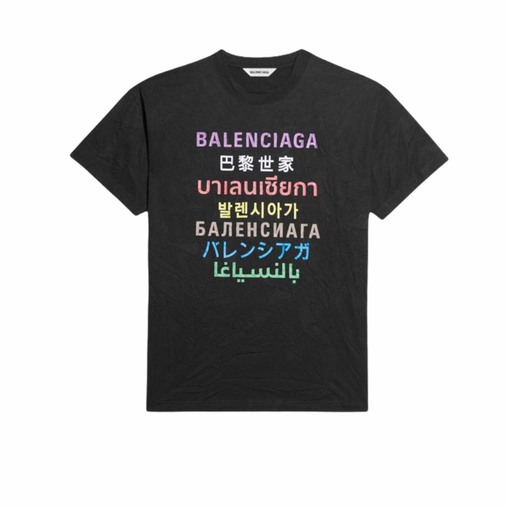 Balenciaga Tshirt Multilanguage Donna