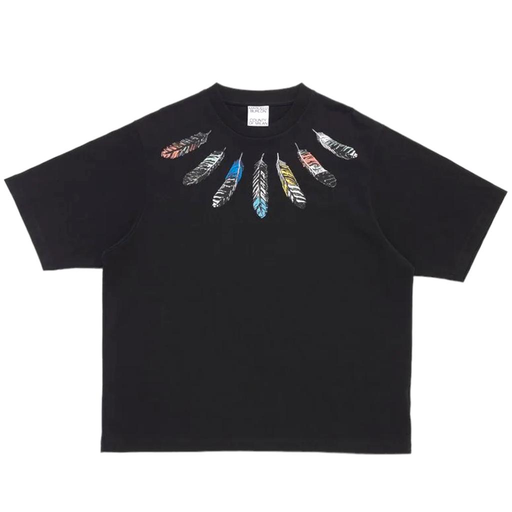 Marcelo Burlon T-shirts Collar Feathers Unisex