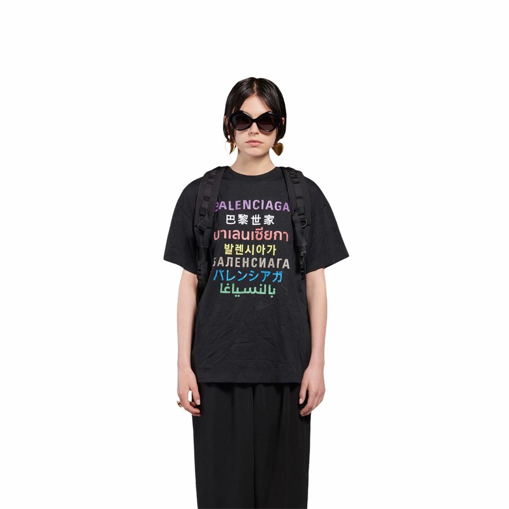 Balenciaga Tshirt Multilanguage Donna