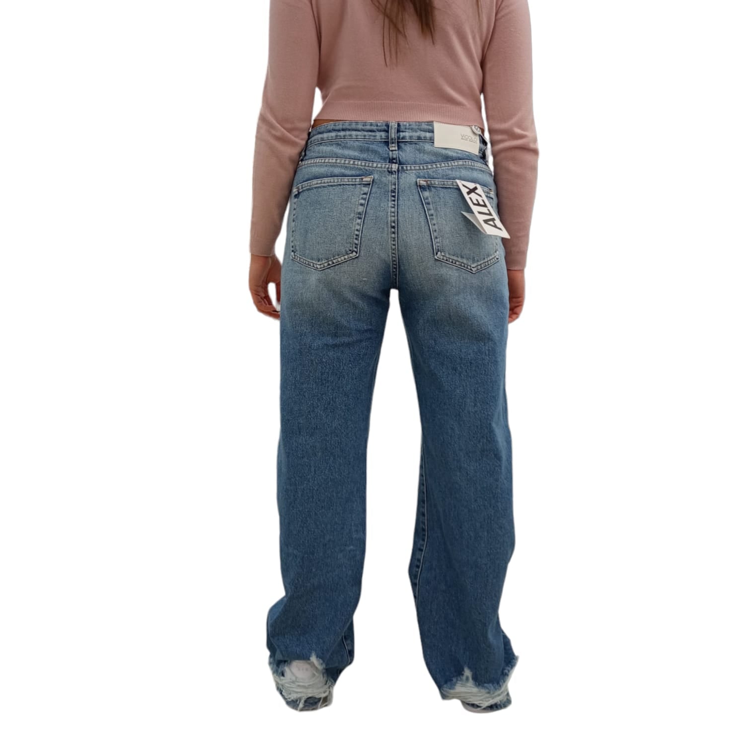 Vicolo Jeans Fondo Con Rotture Donna