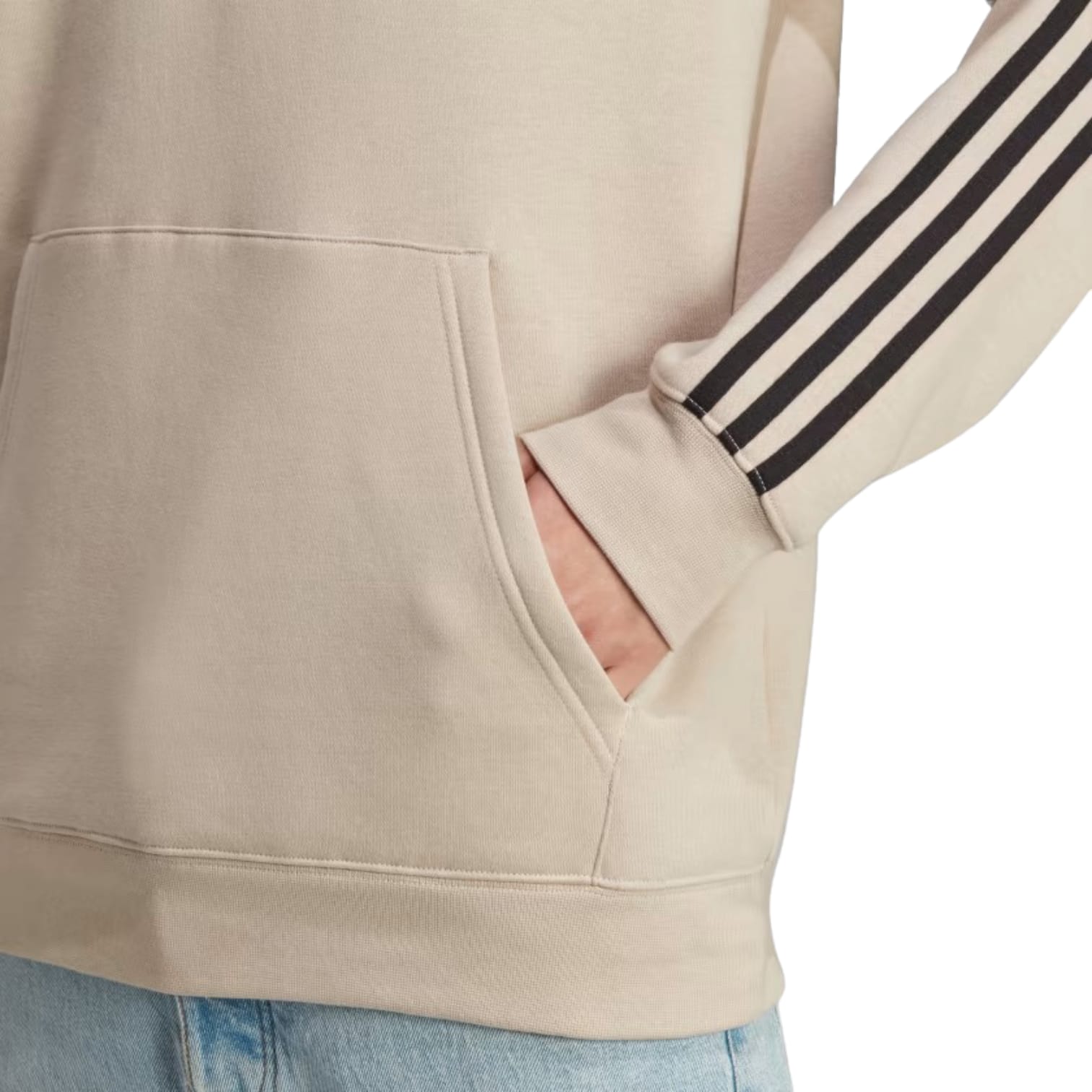 Adidas Felpa Con Cappuccio 3 Stripes Uomo