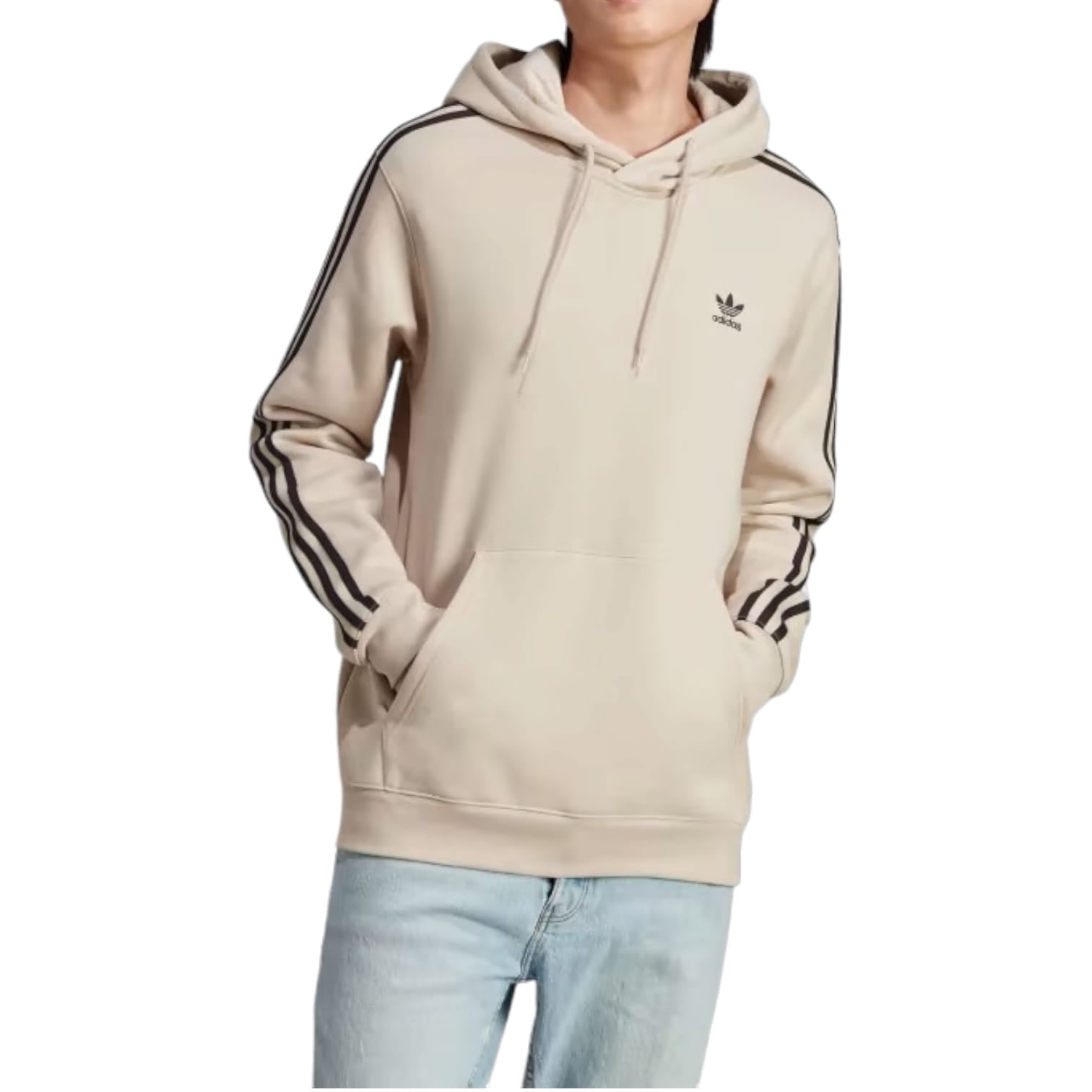 Adidas Felpa Con Cappuccio 3 Stripes Uomo