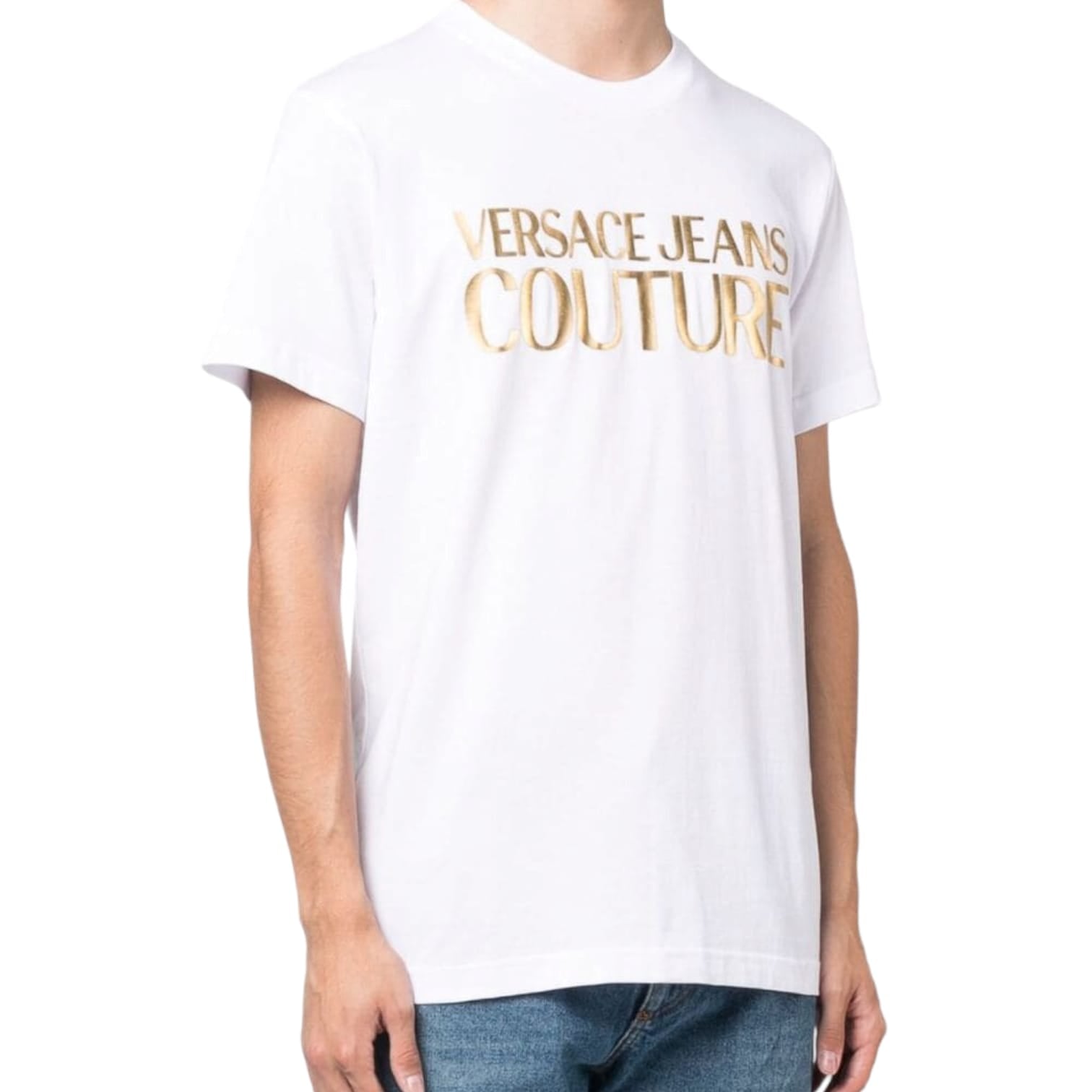 Versace Couture T-Shirt Logo Thick Foil Uomo