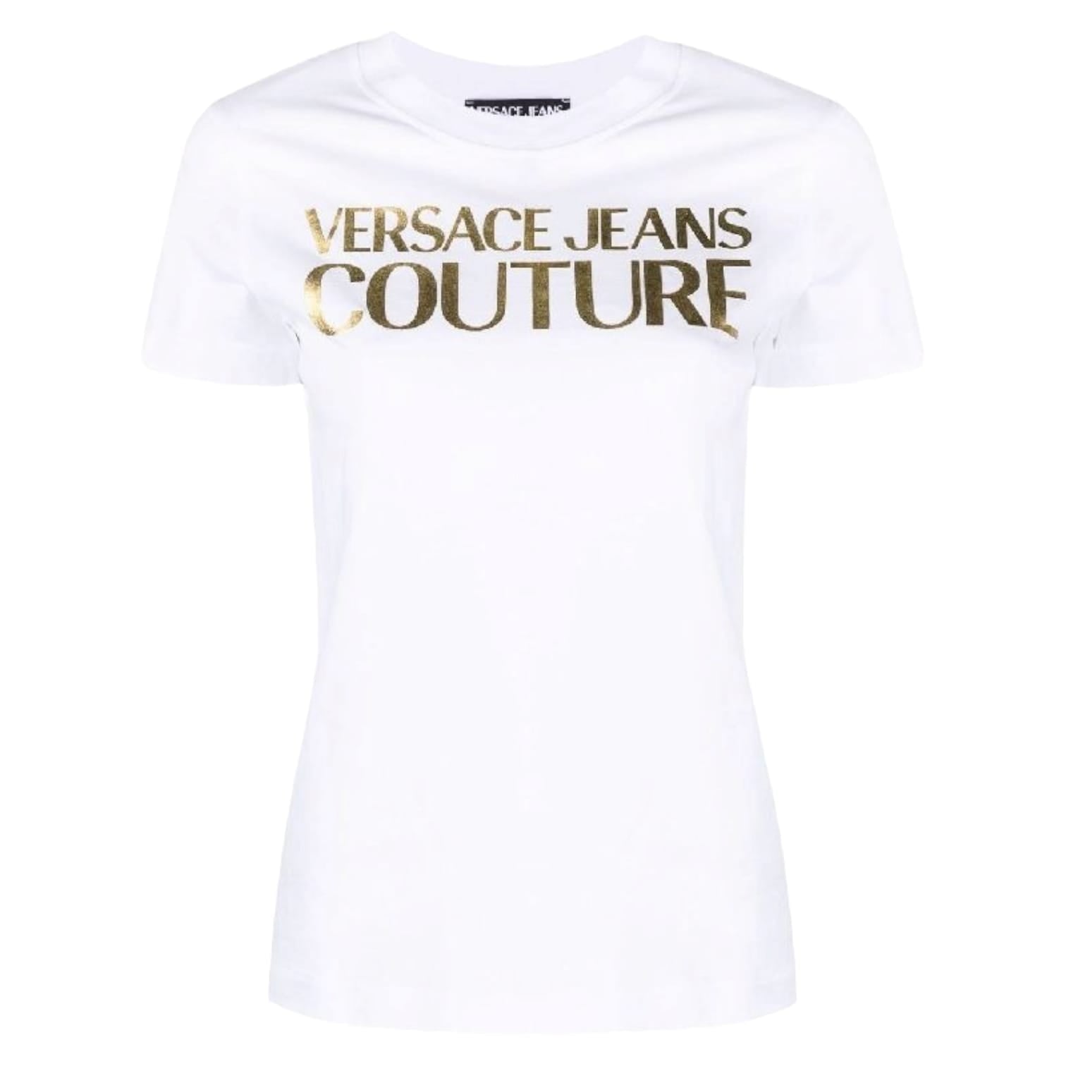 Versace Couture T-Shirt Logo Thick Foil Donna